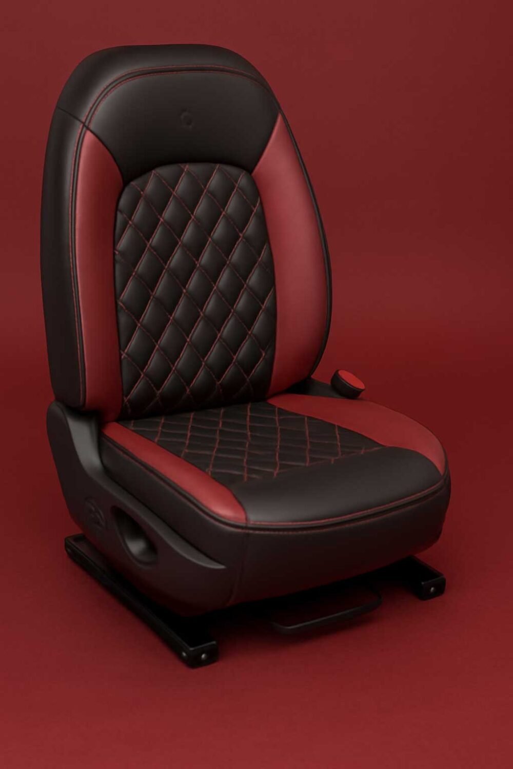 Artificial Leather Car Seat Covers Bugundy black CozyRide