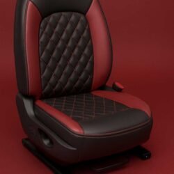 Artificial Leather Car Seat Covers Bugundy black CozyRide for XEV 9e Car Seat Covers
