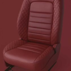 Artificial Leather Car Seat Covers Burgundy Black ChillSeat for Hexa Car Seat Covers