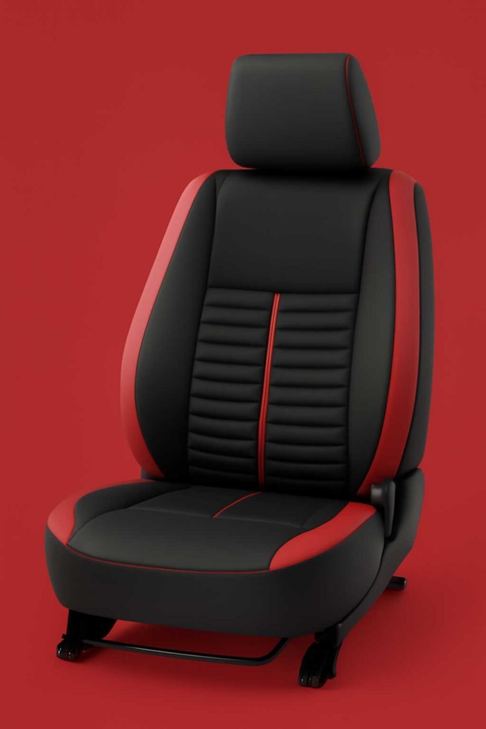 Artificial Leather Car Seat Covers Red Black ComfortX for Jimny Car Seat Covers