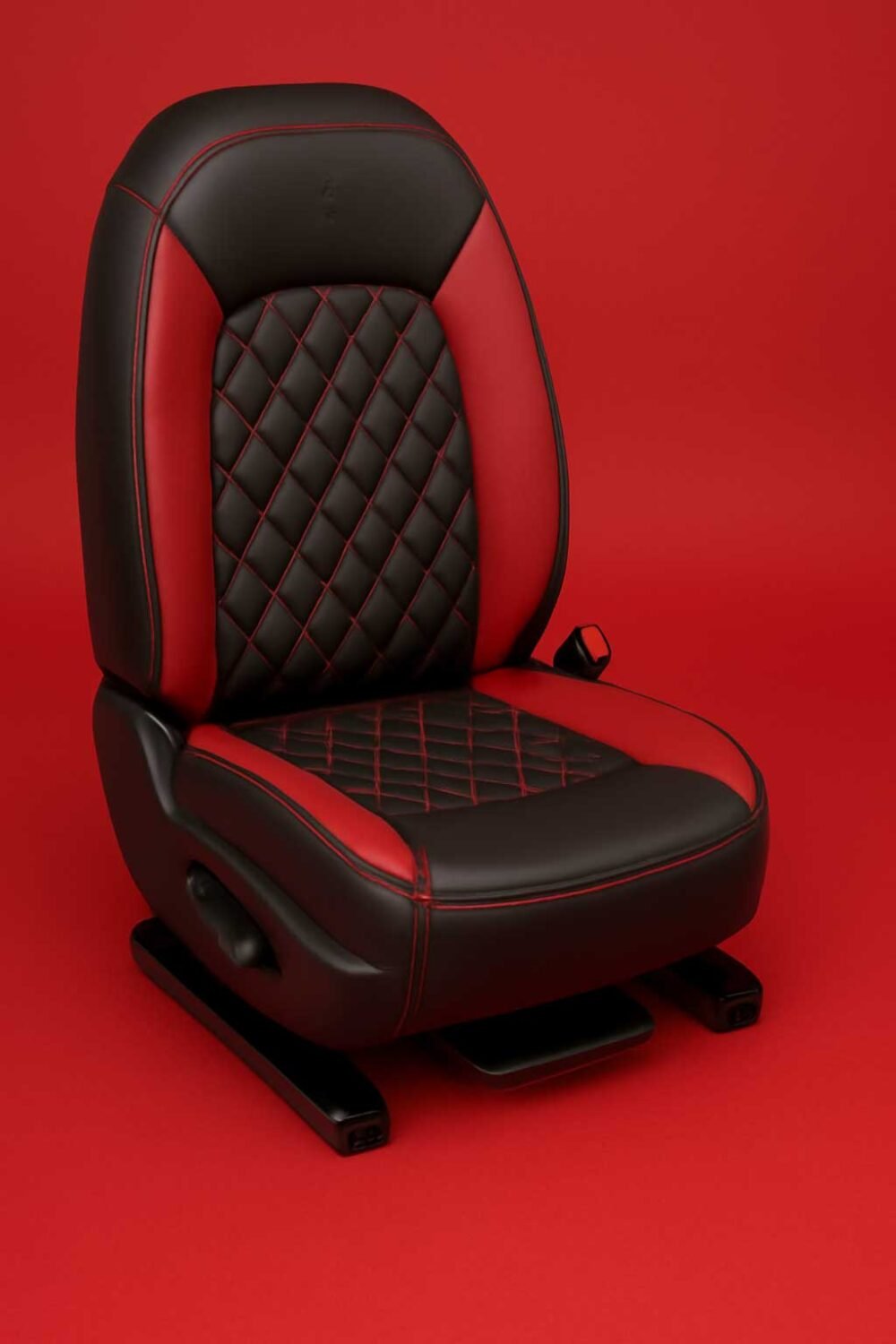 Artificial Leather Car Seat Covers Red black CozyRide