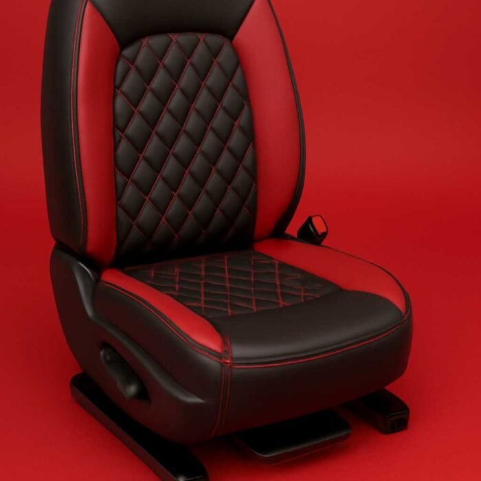 Artificial Leather Car Seat Covers Red black CozyRide