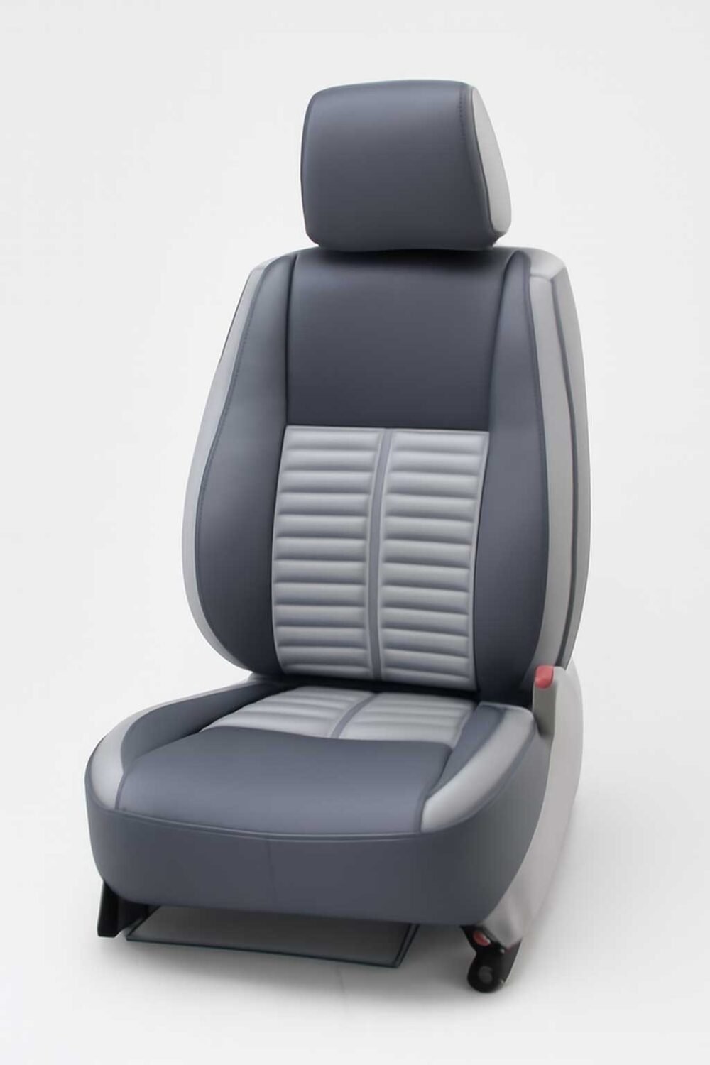 Artificial Leather Car Seat Covers Silver Black ComfortX for iX Car Seat Covers