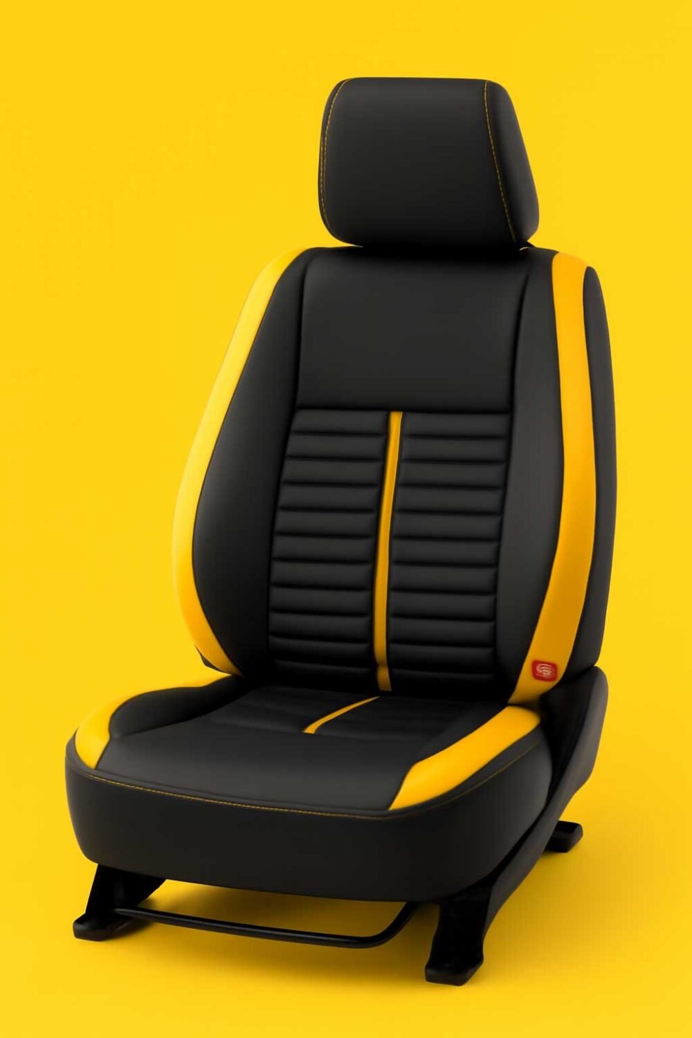 Artificial Leather Car Seat Covers Yellow Black ComfortX for Jimny Car Seat Covers
